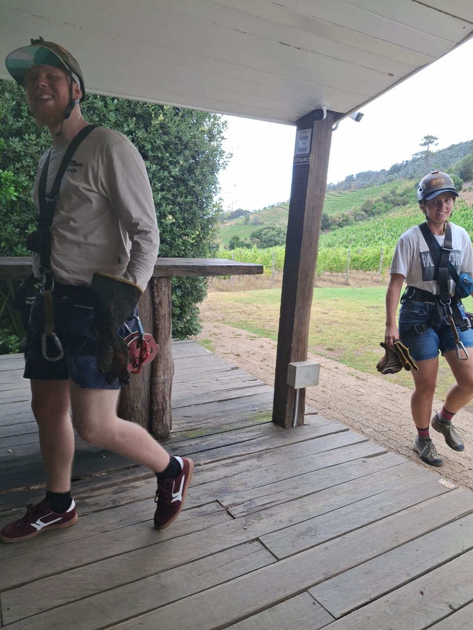 Group hiking on a mountain trail