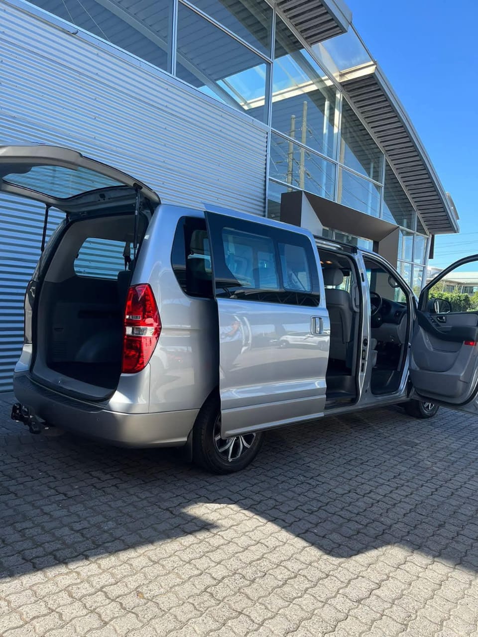 Tour shuttle ready for pickup